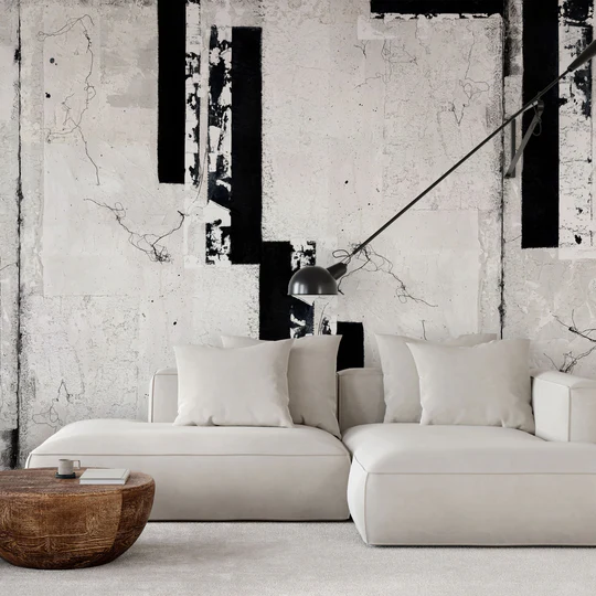 Aranżacja tapety Mezzo kolekcji Arte Hanna Dymarczyk